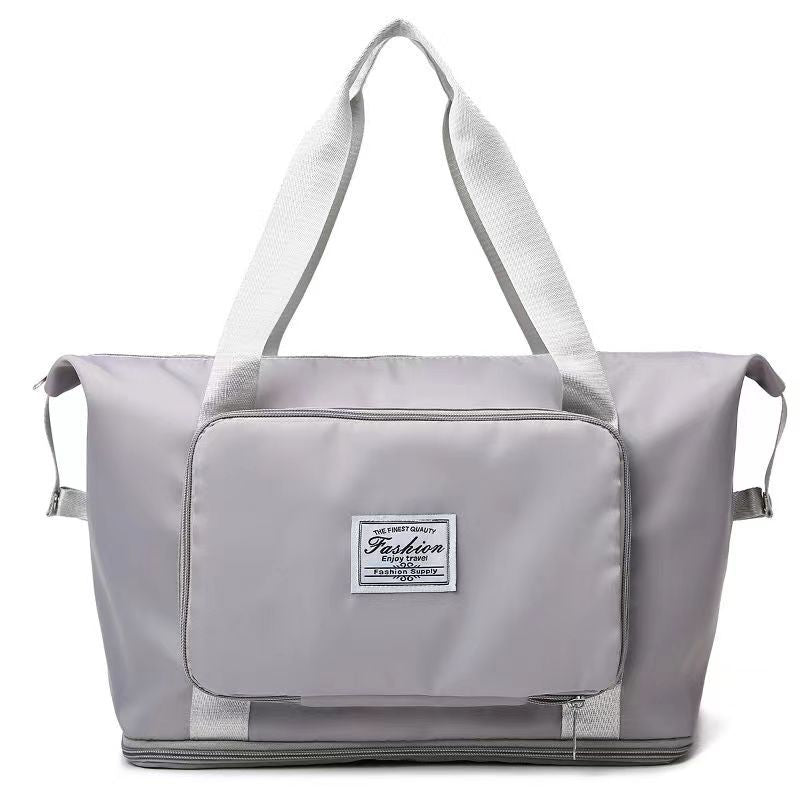 😍👜Τσάντα ταξιδιού μεγάλης χωρητικότητας, διαχωριστικά υγρού και στεγνού | Αθλητική τσάντα | Πτυσσόμενη και επεκτάσιμη
