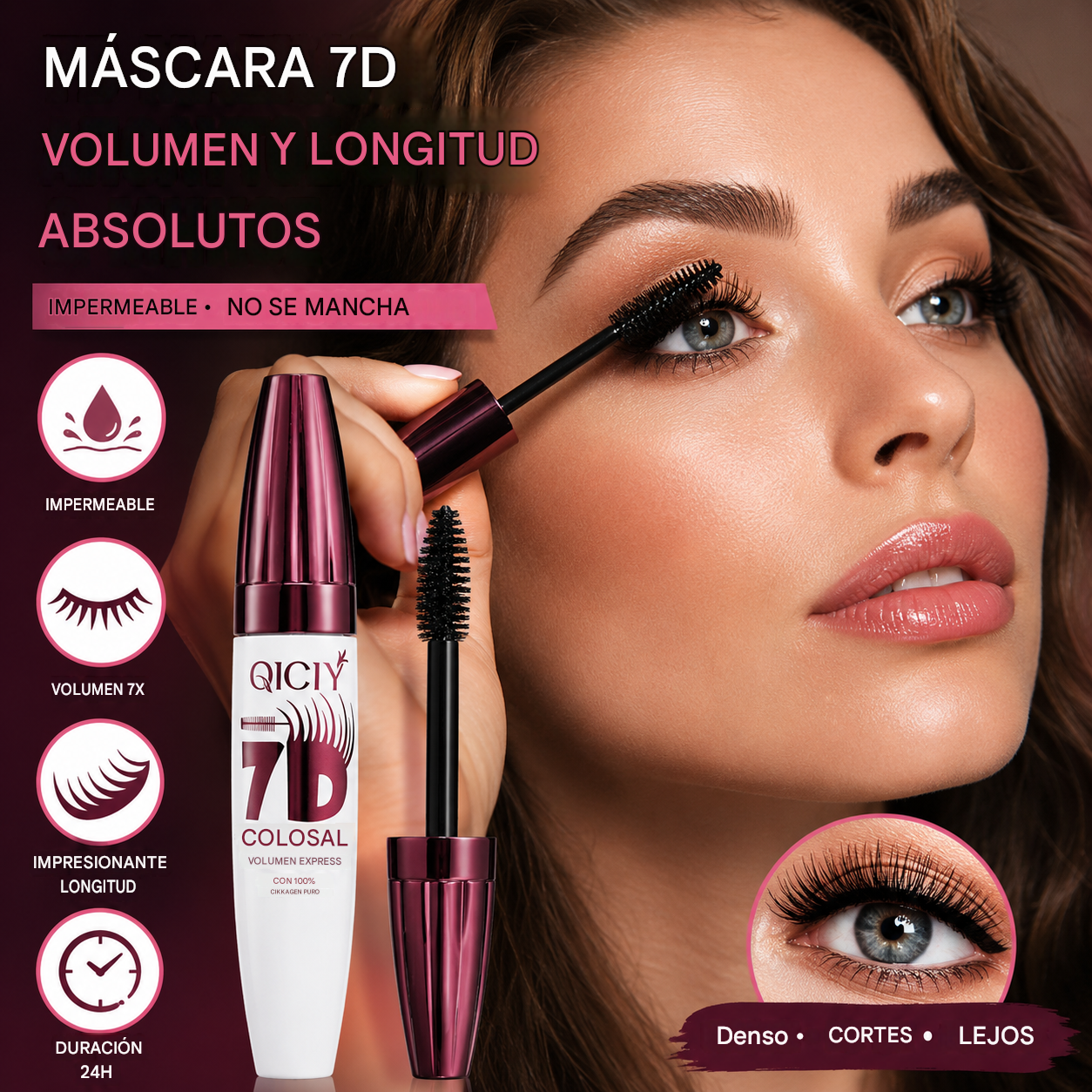 🎁🔥【Compra 1 y llévate 1 gratis】Máscara de pestañas rizadora y alargadora de 12 horas