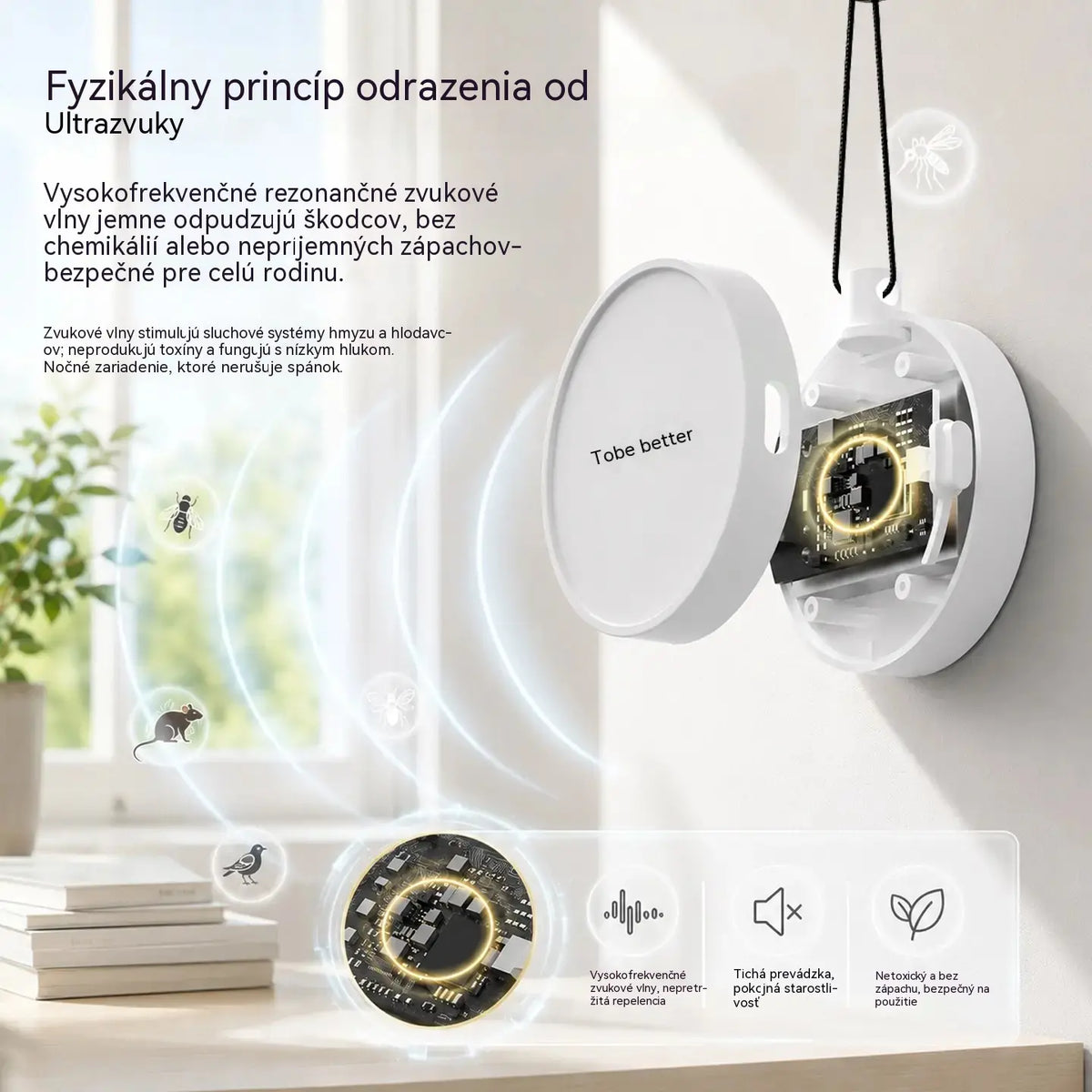 2 kusy za 22 € Prenosný ultrazvukový odpudzovač vtákov | Automatický odpudzovač holubov, ideálny na balkóny, záhrady a vonkajšie priestory
