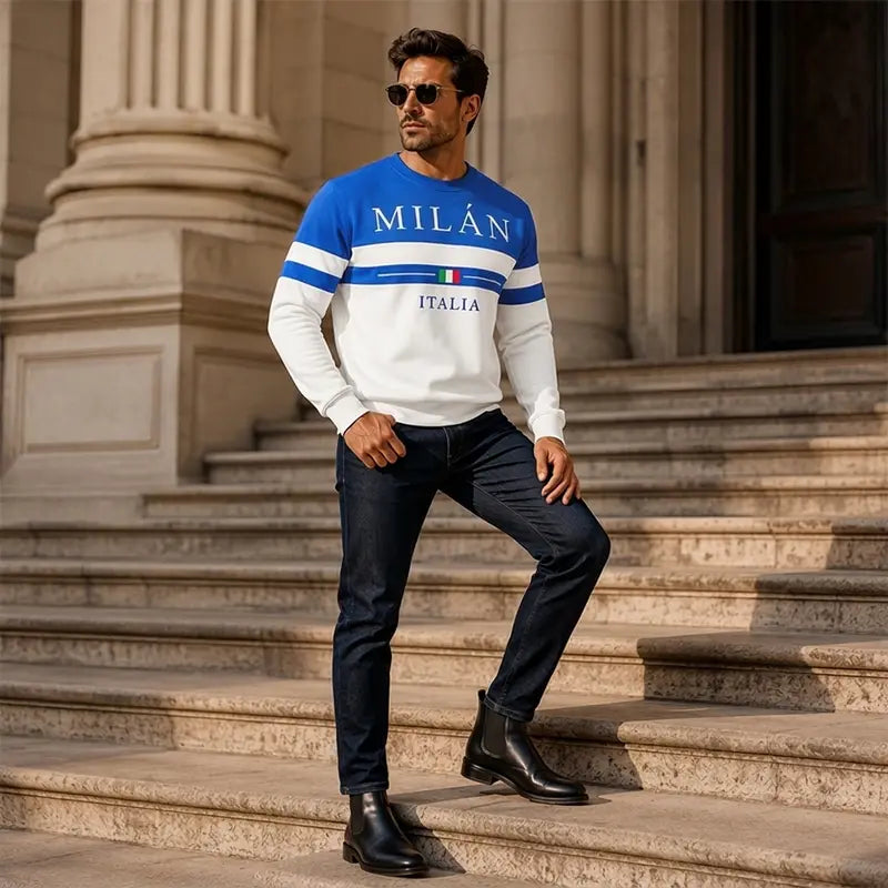 ✨🌟👕【S-6XL】Pánské mikiny s potiskem „Milano Italia“