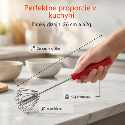 🥳Kúpte 1, získajte 1 zadarmo🥳💞50% zľava! 🥚 Poloautomatická manuálna metlička na vajcia: stlačte a roztočte – nie je potrebná elektrina. Vyšľahá vajcia a šľahačku za pár sekúnd. Šetrná k vašim zápästiam! ✨🧁