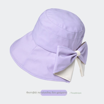👒ΈΚΠΤΩΣΗ 50% 🎉 Γυναικείο καπέλο ηλίου με φαρδύ γείσο και φιόγκο! 😎✨
