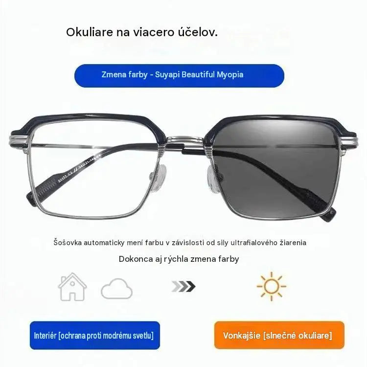 Fotochromatické okuliare na čítanie s blokovaním modrého svetla, unisex okuliare na čítanie, slnečné okuliare s ochranou pred slnkom