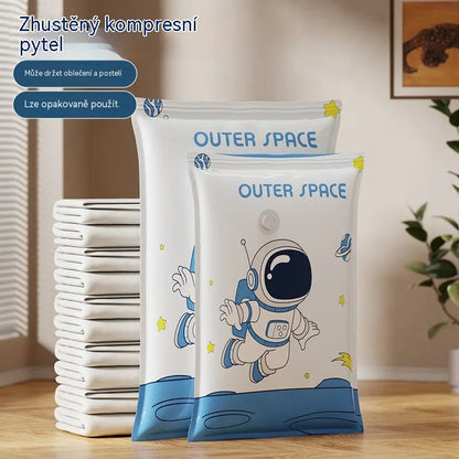 🧳【5dílná sada - 570 Kč 】💨 Velký, stlačitelný vakuový úložný sáček: není potřeba pumpička, nepropustný a ideální pro úsporu místa v kufrech i doma ✈️