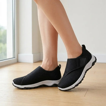 【36-41】👟Unisex tenisky na platformě se suchým zipem - Pohodlná vycházková obuv pro seniory - Párový styl, polstrované a dobře padnoucí tenisky
