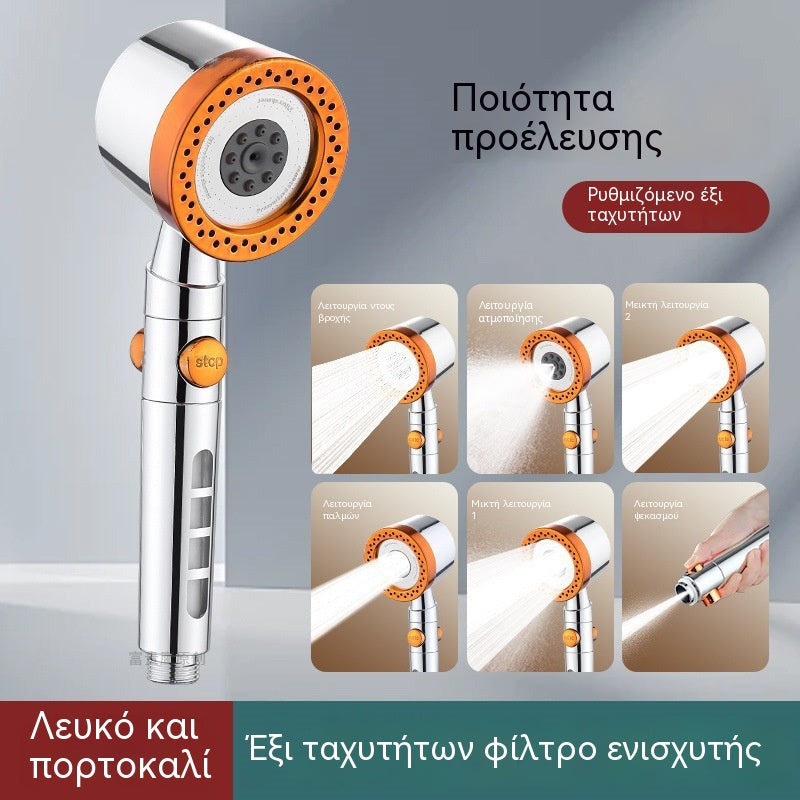 Αναβαθμισμένη κεφαλή ντους με ενισχυτή πίεσης, φίλτρο ντους μπάνιου, κεφαλή ντους