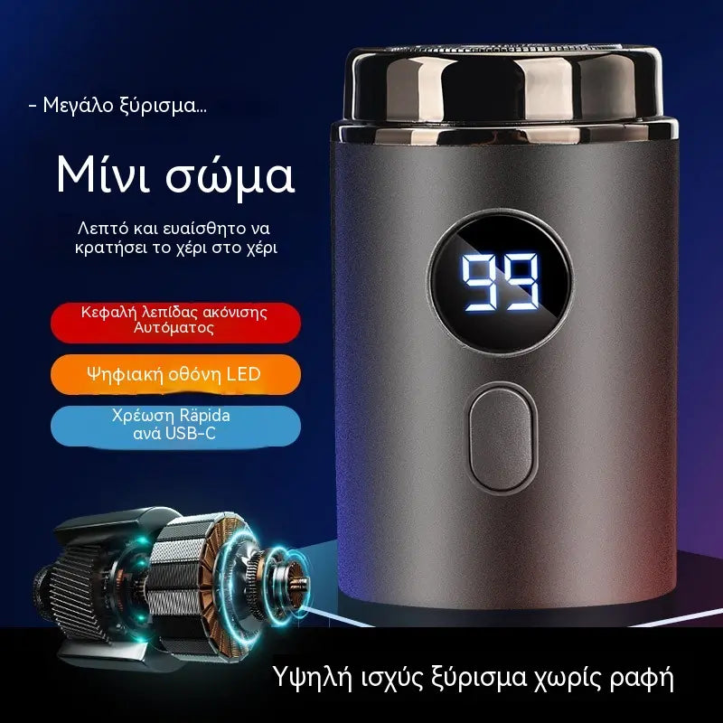 Κορυφαία Προσφορά: 50% ΕΚΠΤΩΣΗ Ισχυρή Μίνι Ηλεκτρική Ξυριστική Μηχανή για Άνδρες με Ψηφιακή Οθόνη