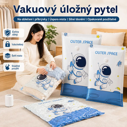 🧳【5dílná sada - 570 Kč 】💨 Velký, stlačitelný vakuový úložný sáček: není potřeba pumpička, nepropustný a ideální pro úsporu místa v kufrech i doma ✈️