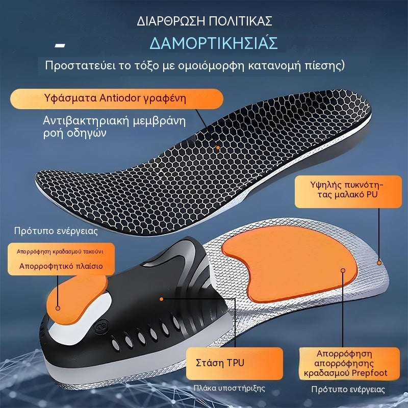🔥【Αγοράστε 1 και πάρτε 1 δωρεάν】👣⚡ Ορθοπεδικοί αθλητικοί πάτοι με στήριξη καμάρας – Απόλυτη αντικραδασμική προστασία και μέγιστη άνεση