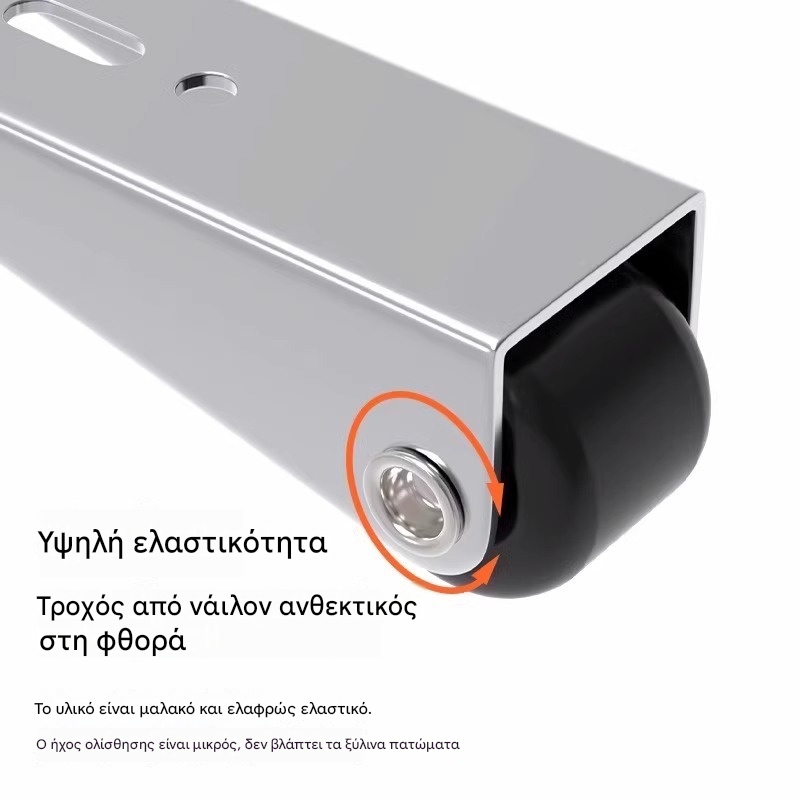 【8 ρόδες + 32 βίδες】——€24🚪 Στήριγμα Συρόμενης Πόρτας με Τροχούς – Αθόρυβη, Ρυθμιζόμενη και Εύκολη στην Εγκατάσταση 🔧