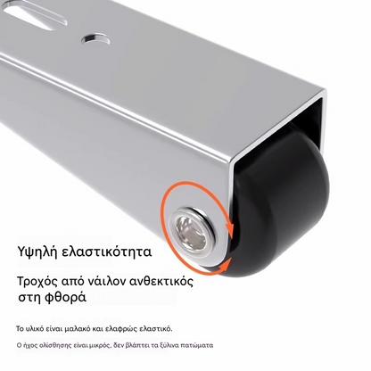 【8 ρόδες + 32 βίδες】——€24🚪 Στήριγμα Συρόμενης Πόρτας με Τροχούς – Αθόρυβη, Ρυθμιζόμενη και Εύκολη στην Εγκατάσταση 🔧