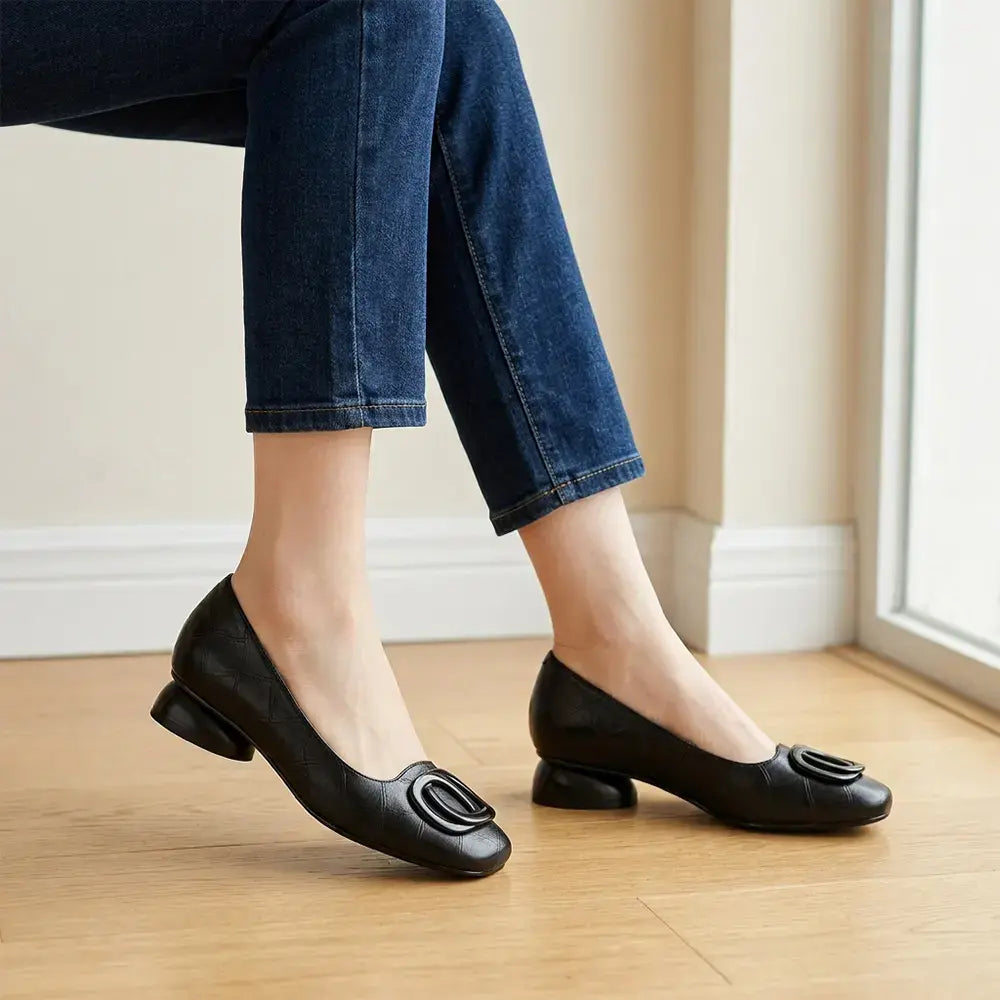 👡Dámské francouzské retro ploché boty Mary Jane - nízké s kulatou špičkou - retro styl, pohodlné a všestranné