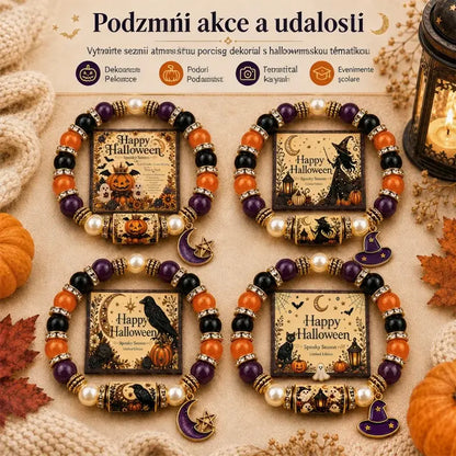 ✨🎃Halloweenský krystalový elastický náramek