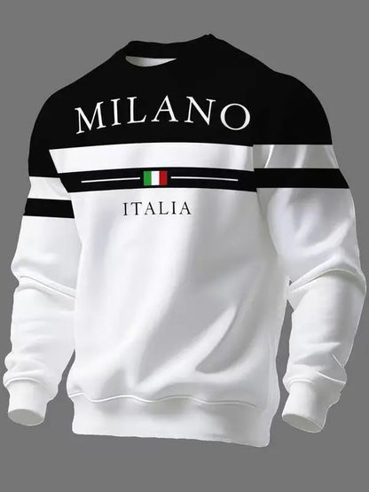 ✨🌟👕【S-6XL】Pánské mikiny s potiskem „Milano Italia“