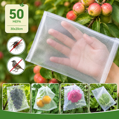 【50 τεμάχια (30x20 εκ.)】Κόκκινα έντομα para moscas de frutas, red protección de árboles de paisaje para pájaros, bolsas de red de jardín para proteger flores, plantas, fruits, verduras