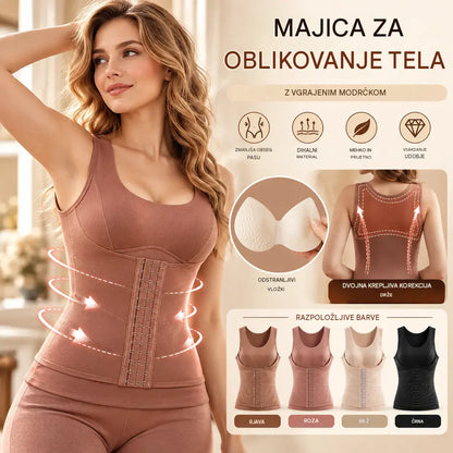 【XL–5XL / 4 barve】 Topel flis brezrokavnik nemške izdelave, zasnovan za oblikovanje predela trupa in pasu