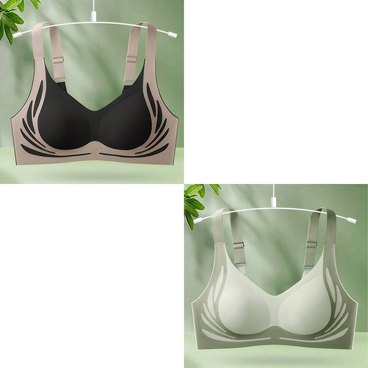 👙【2 balení】Dámská jednodílná bezdrátová podprsenka❤️【40-85KG】