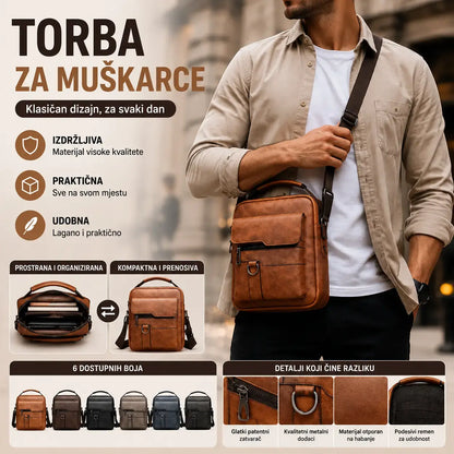 👜 Modna ležerna torba od kravlje kože za muškarce