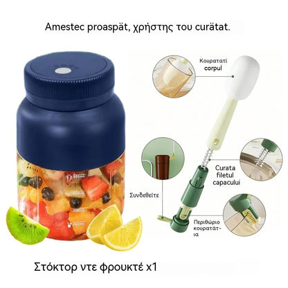 🧅🔪Μικρό πολυλειτουργικό επαναφορτιζόμενο φορητό μπλέντερ για οικιακή χρήση