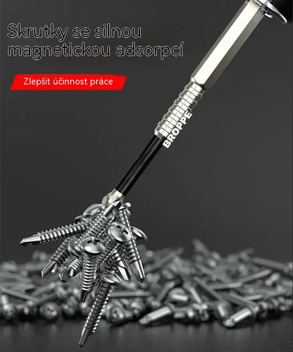 🧰⚒️ 【25-150 mm】Protiskluzový křížový šroubovák, super tvrdá magnetická silná elektrická vrtačka