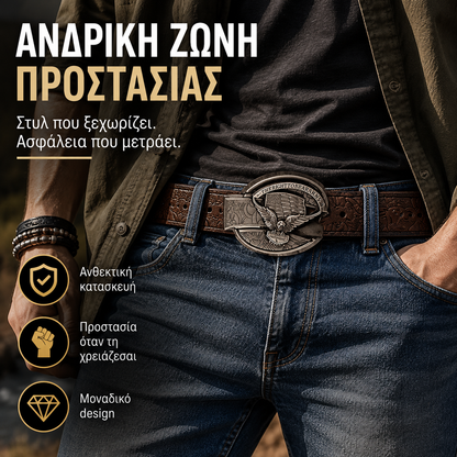 🆒🎁Ειδική προσφορά περιορισμένης διάρκειας👍Ανδρική ζώνη με ανάγλυφο σχέδιο και ενσωματωμένο μαχαίρι