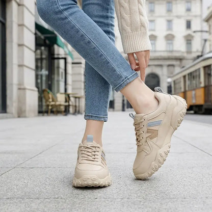 【Velikosti 35-40】👟Dámské prodyšné boty na platformě - Ležérní boty na platformě, měkká podrážka - Lehké tenisky v korejském stylu