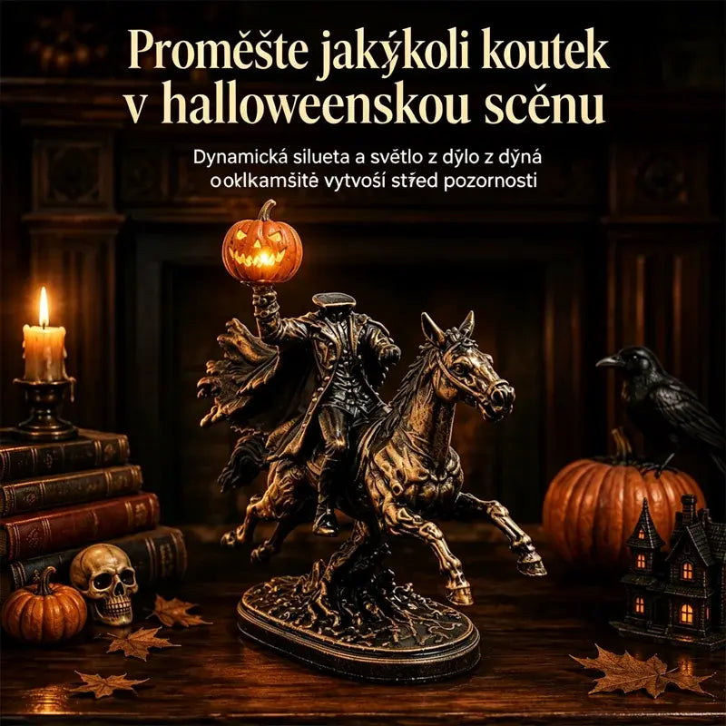 🎃👻 Halloweenská figurka bezhlavého jezdce