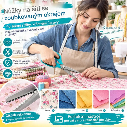 ✂️ Profesionalne nazubljene škare - Oštre nazubljene škare za tkaninu