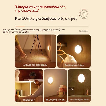 🏡💡🔥Αγοράστε 2 και πάρτε 2 δωρεάν🔥4 τεμάχια για 27 ευρώ🔥Έξυπνο φως LED με επαγωγή στο ανθρώπινο σώμα, βολικό και πρακτικό στη φόρτιση