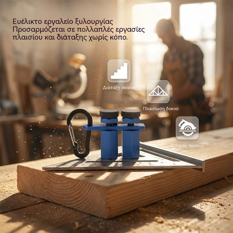 📐 50% ΕΚΠΤΩΣΗ ΤΩΡΑ! 🔧 Αλουμινένιος Σφιγκτήρας Σκάλας & Πλαισίου – Ακριβής Σήμανση, Ανθεκτική Κατασκευή & Απαραίτητο για Ξυλουργικές Εργασίες 🔨