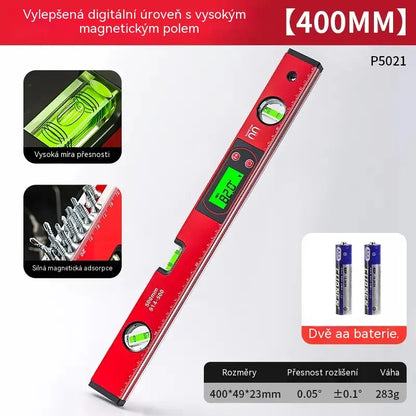 🔧📐 Multifunkční přesná magnetická vodováha s digitálním LCD displejem