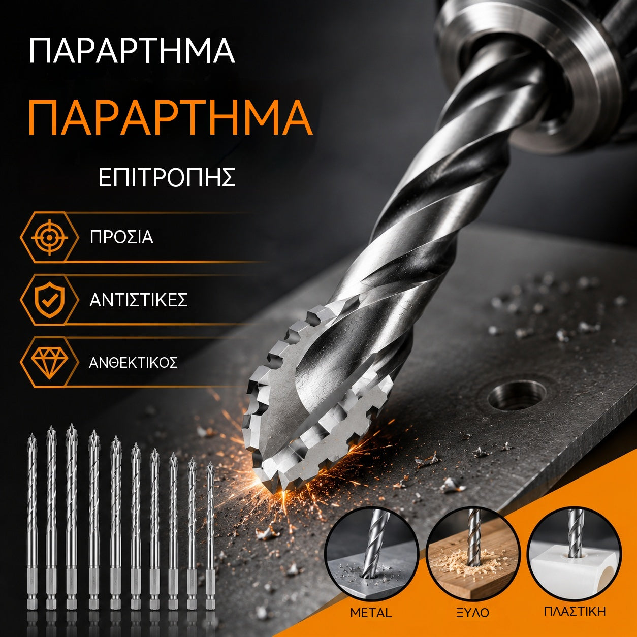 🥇【Σετ 7 τεμαχίων (3+4+5+6+8+10+12 mm)】Έκκεντρο τρυπάνι καρβιδίου βολφραμίου έβδομης γενιάς εξαιρετικά σκληρού με οδοντωτή άκρη