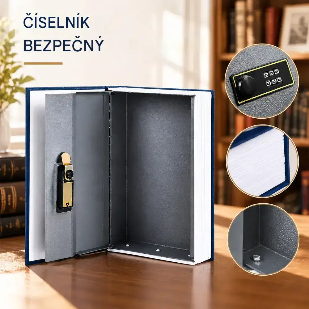 📚 Diskrétní trezor knižního typu s kódem ⚡ · Tajná schránka na úspory a osobní věci · 6 modelů 🌟!