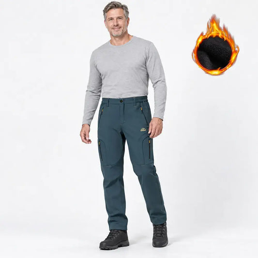 【M-6XL】Moške softshell hlače za na prostem - izolirane, hitro sušeče, elastične, odporne na veter in vodo, zračne