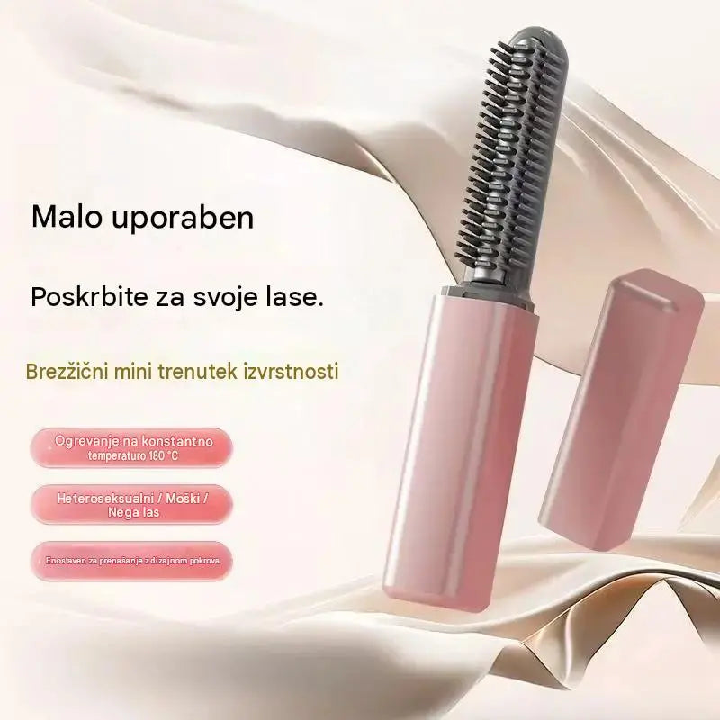 ✨ Prenosna brezžična mini naprava za oblikovanje las z glavnikom – Več volumna in naravno poln videz