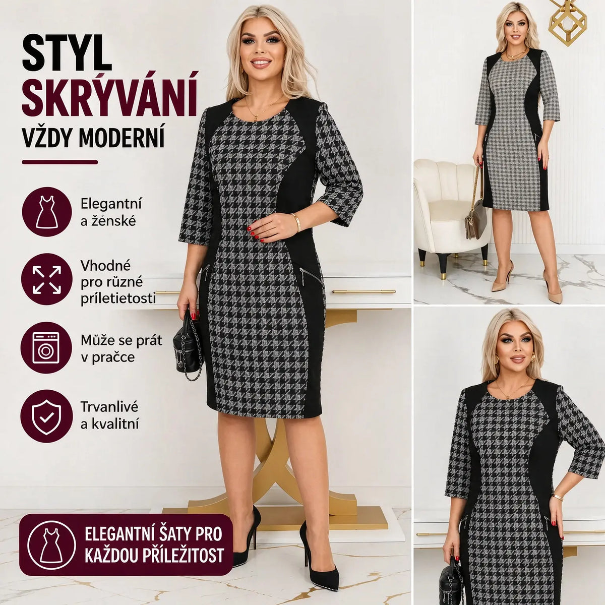 💜💚【S-5XL】Vysoce kvalitní moderní šaty