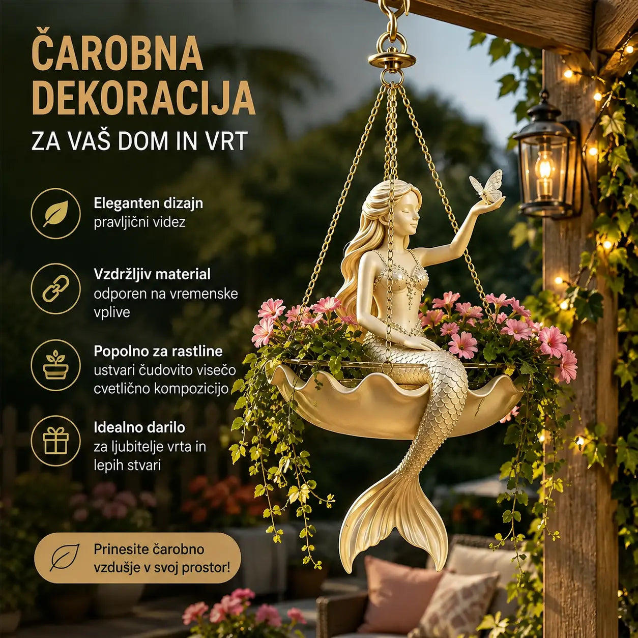 ✨ Spremenite svoj vrt v pravljico! Dekorativni viseči sadilnik z umetniškim, pravljičnim dizajnom! 🌸🧚‍♀️