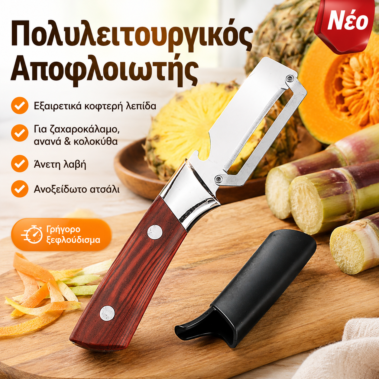 💥2 είδη για 23 ευρώ💥🔪Πολυλειτουργικός αποφλοιωτής από ανοξείδωτο ατσάλι🧅