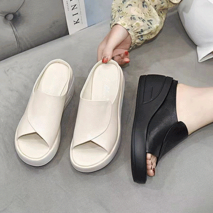 🔥👡【35-42】Μοντέρνα γυναικεία σανδάλια από γνήσιο δέρμα με μαλακή και χοντρή σόλα 2026