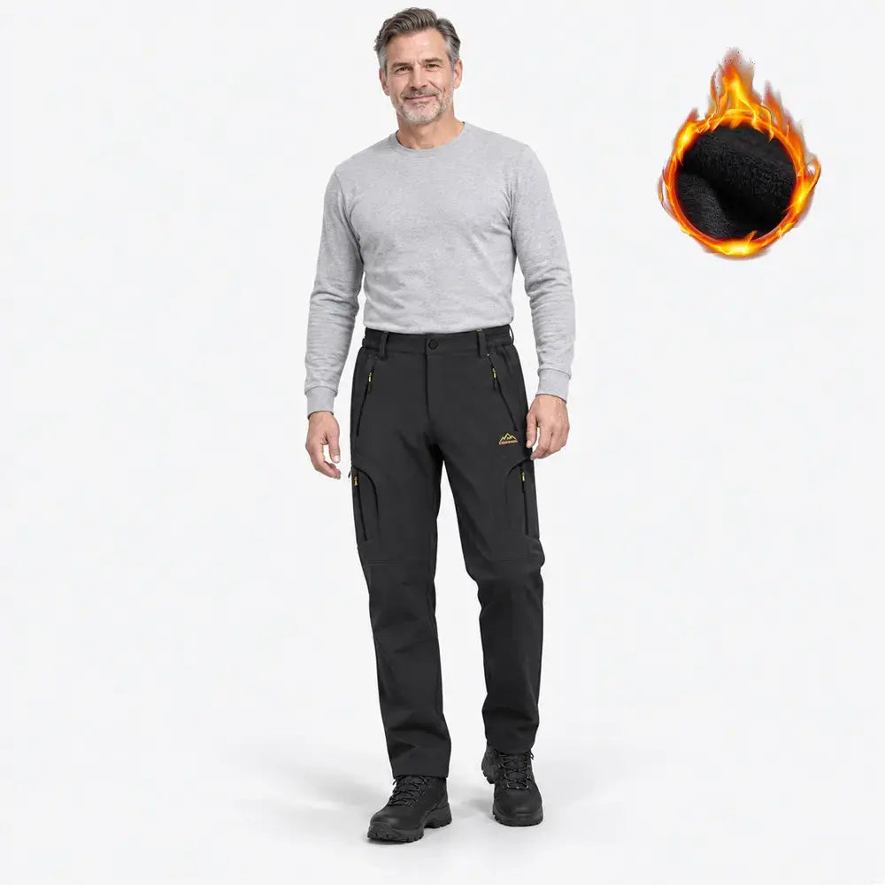 【M-6XL】Moške softshell hlače za na prostem - izolirane, hitro sušeče, elastične, odporne na veter in vodo, zračne