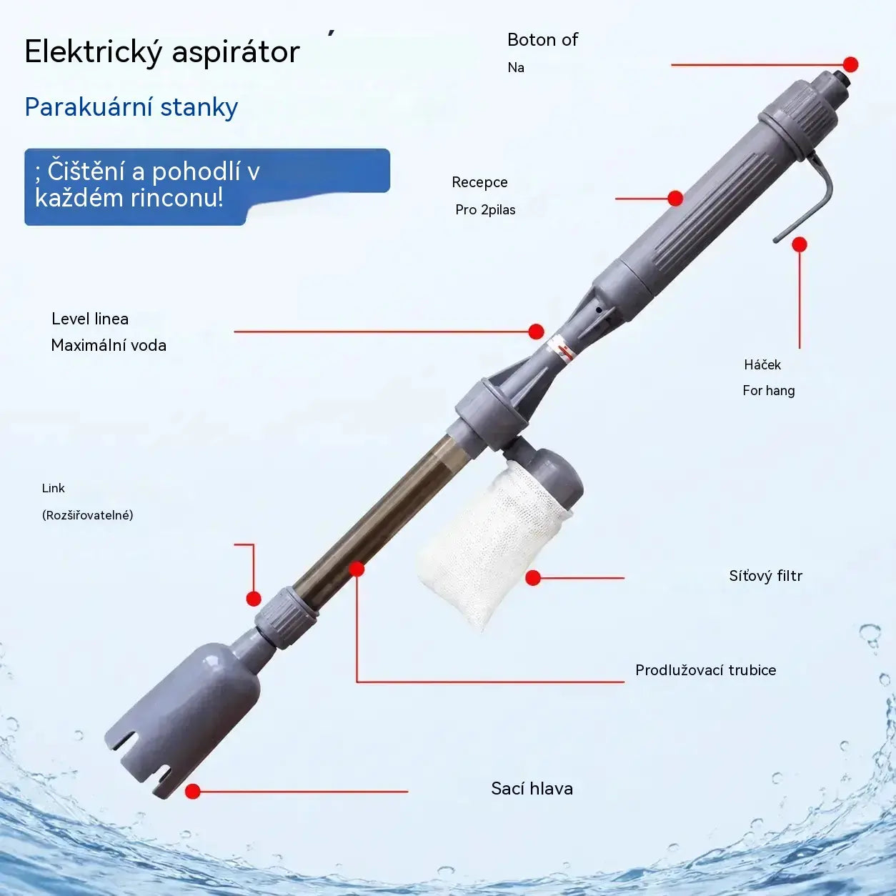 1 kusy 610 Kč🔥 Elektrický čistič substrátů pro akvária