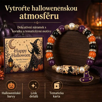 ✨🎃Halloweenský krystalový elastický náramek