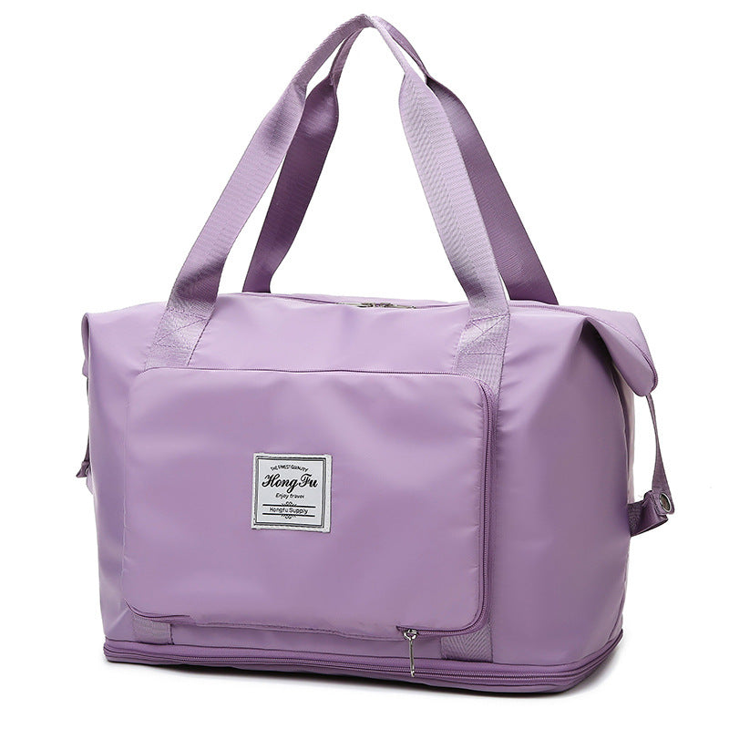 😍👜Τσάντα ταξιδιού μεγάλης χωρητικότητας, διαχωριστικά υγρού και στεγνού | Αθλητική τσάντα | Πτυσσόμενη και επεκτάσιμη
