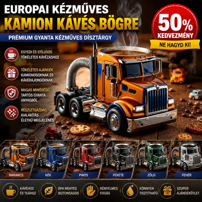 🚛Căni de cafea lucrate manual pentru semi-camioane