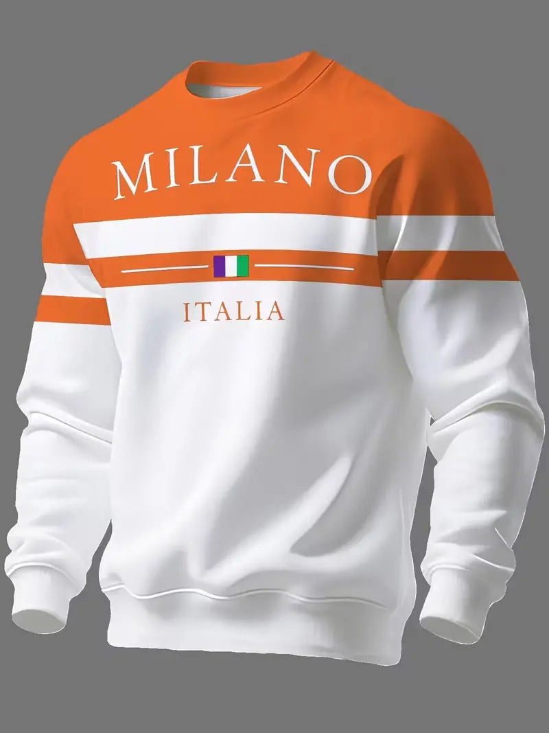 ✨🌟👕【S-6XL】Pánske mikiny s potlačou „Milano Italia“