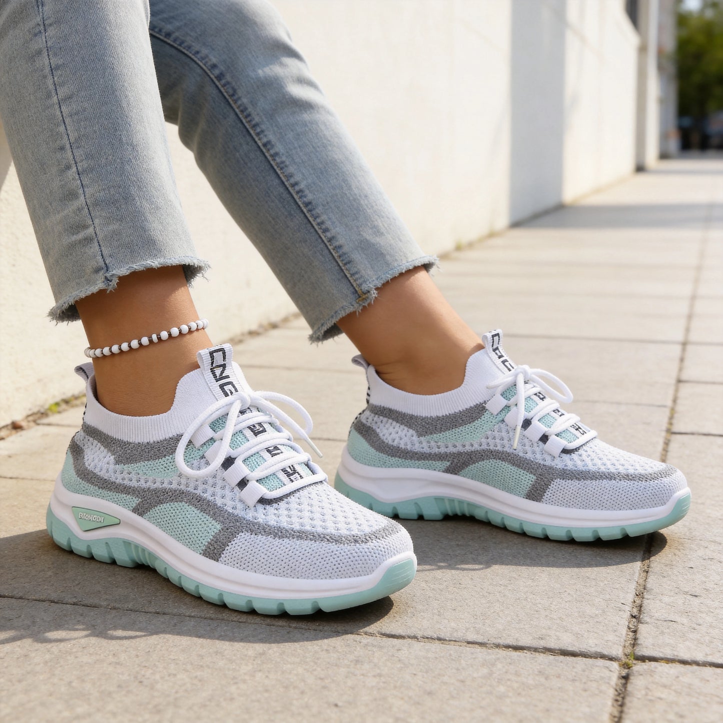 ✨👟【36-53】Γυναικεία παπούτσια casual με κορδόνια, αναπνεύσιμα και mesh✨
