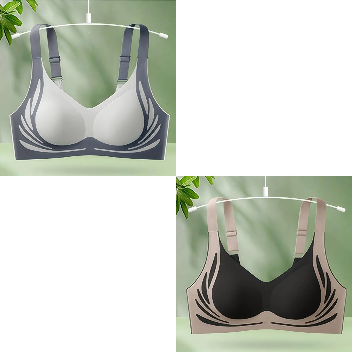 👙【2 balení】Dámská jednodílná bezdrátová podprsenka❤️【40-85KG】