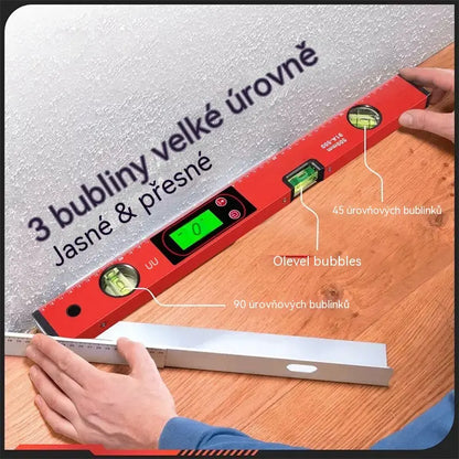 🔧📐 Multifunkční přesná magnetická vodováha s digitálním LCD displejem