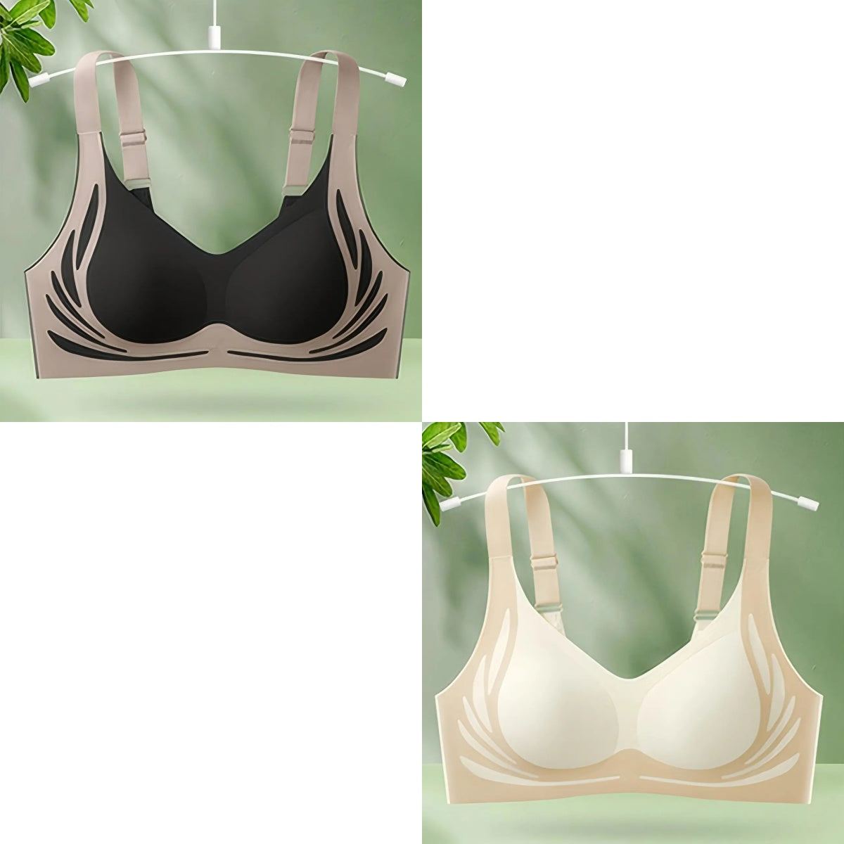👙【2 balení】Dámská jednodílná bezdrátová podprsenka❤️【40-85KG】
