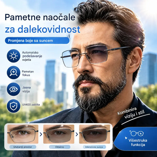 (🔥Kupi jedne, druge dobij besplatno🔥) Pametne fotokromatske naočale za čitanje s tehnologijom Smart Zoom